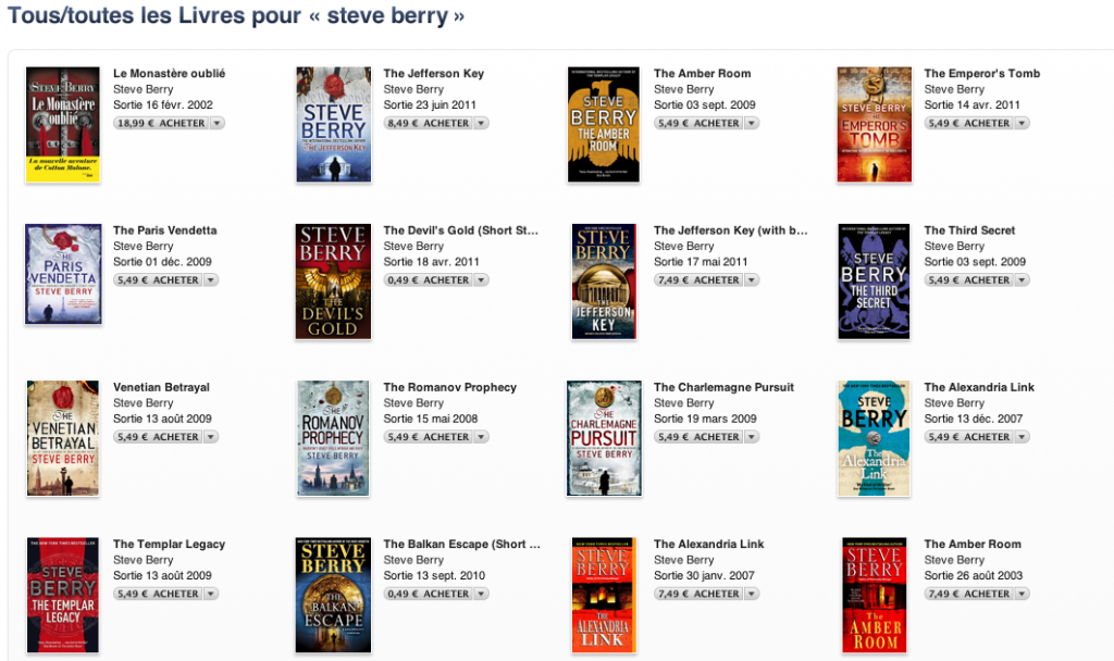 Quels ebooks et à quel prix