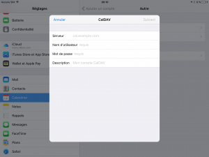 Ios Synchronisation : Ajouter un compte -3