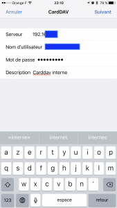 Synchronisation iOS Carddav 4