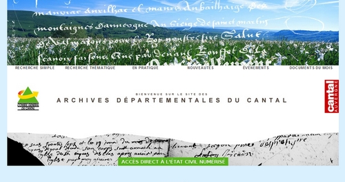 Archives du Cantal : Accueil