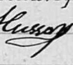 Genealogie30 : La signature d'Eugene Husson