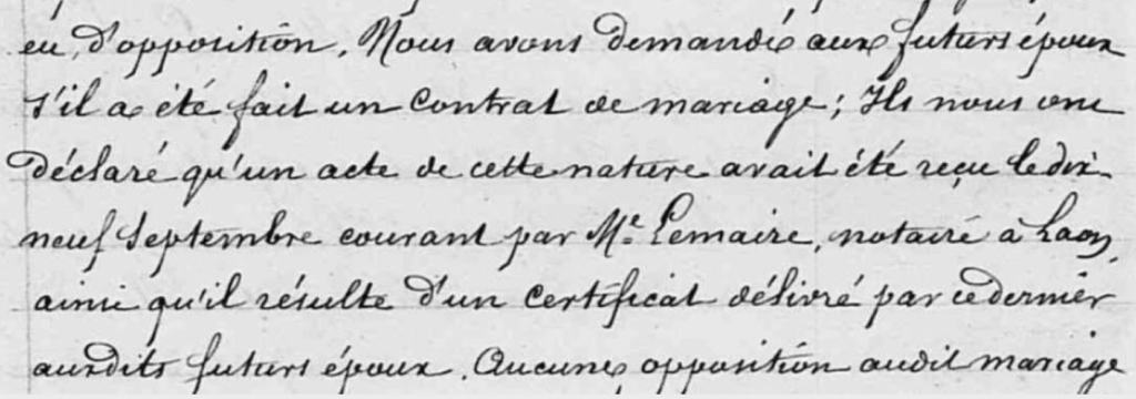 Genealogie30 : Mention contrat de mariage entre Eugène Husson et Mélanie Frion